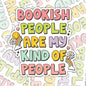 Book-ish People Are My Favorite, Book Lovers Waterproof Sticker, Water Bottle Sticker, Kindle Sticker, Laptop Sticker