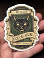 Black Cat Hisses, Poison Label, Waterproof Sticker