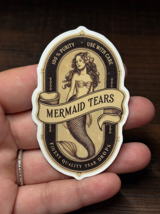 Mermaid Tears Poison Label, Waterproof Sticker