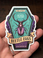 Beetle Eggs, Poison Label, Waterproof Sticker