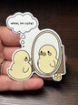 Wow I'm Cute, Mental Health Waterproof Sticker, Encouraging Water Bottle Sticker, Kindle Sticker, Laptop Sticker