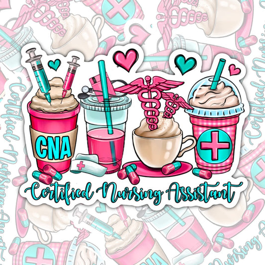 CNA Stickers, Waterproof Sticker, Water Bottle Sticker, Kindle Sticker, Laptop Sticker, Nursing Life,  Certified Nurse Stickers