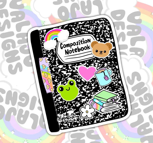 Composition Notebook Sticker, Waterproof Sticker, Water Bottle Sticker, Kindle Sticker, Laptop Sticker