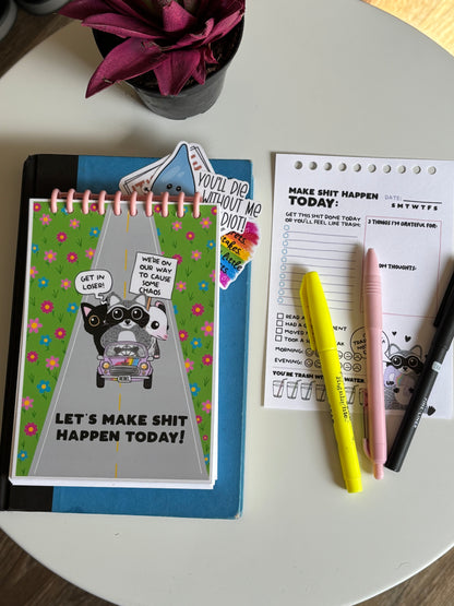 Trashy Raccoon To-Do List Journal