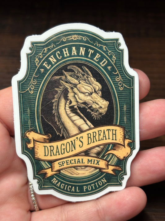 Dragon's Breath, Poison Label, Waterproof Sticker