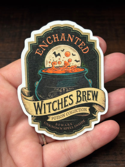 Enchanted Witches Brew, Poison Label, Waterproof Sticker