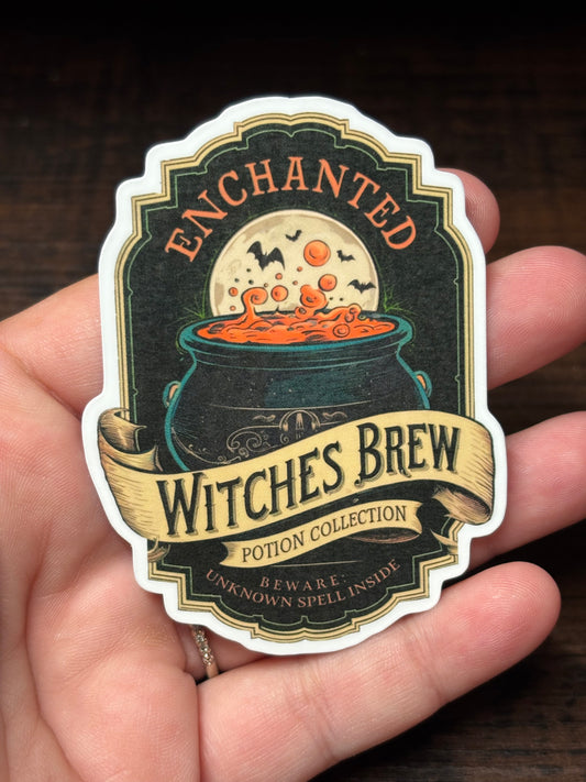 Enchanted Witches Brew, Poison Label, Waterproof Sticker
