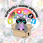 Desperately Seeking Dopamine, Waterproof Sticker, Mental Health Water Bottle Sticker, Kindle Sticker, Laptop Sticker