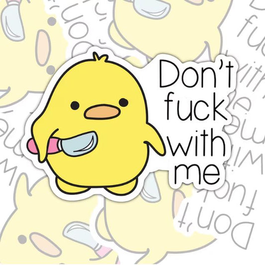 Don't Fuck With Me, Funny Waterproof Sticker, Offensive Water Bottle Sticker, Kindle Sticker, Laptop Sticker