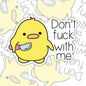 Don't Fuck With Me, Funny Waterproof Sticker, Offensive Water Bottle Sticker, Kindle Sticker, Laptop Sticker