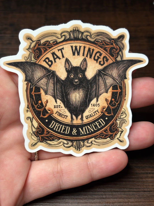 Bat Wings Poison Label, Waterproof Sticker