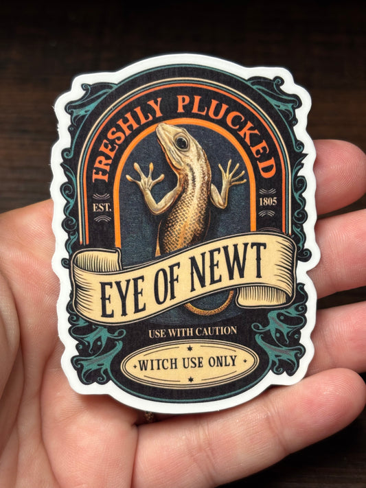 Eye Of Newt, Poison Label, Waterproof Sticker