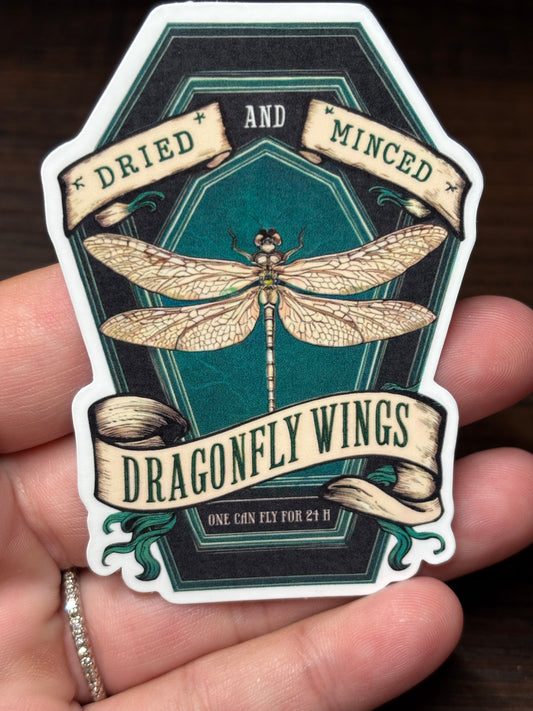 Dragonfly Wings, Poison Label, Waterproof Sticker