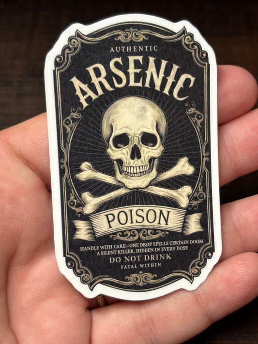 Arsenic Poison, Poison Label, Waterproof Sticker