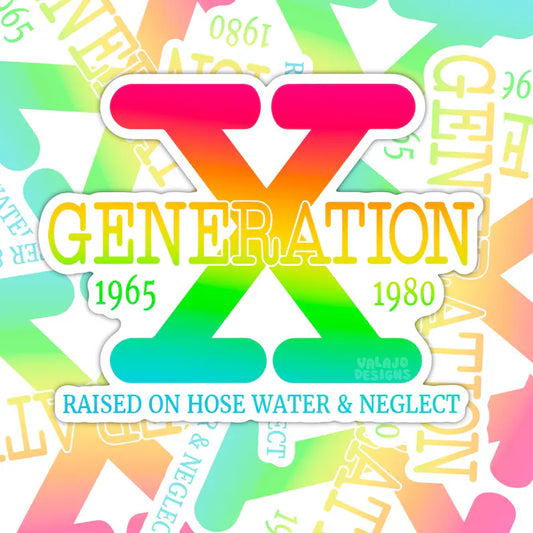 Bright Generation X Waterproof Sticker, Water Bottle Sticker, Kindle Sticker, Laptop Sticker