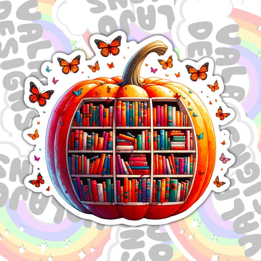 Halloween Book-ish Waterproof Sticker, Water Bottle Sticker, Kindle Sticker, Laptop Sticker