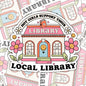 Hot Girls Support Their Local Library, Book-ish Waterproof Sticker, Water Bottle Sticker, Kindle Sticker, Laptop Sticker