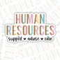 Human Resources Stickers, Waterproof Sticker