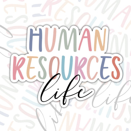Human Resources Stickers, Waterproof Sticker