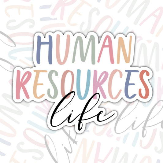 Human Resources Stickers, Waterproof Sticker