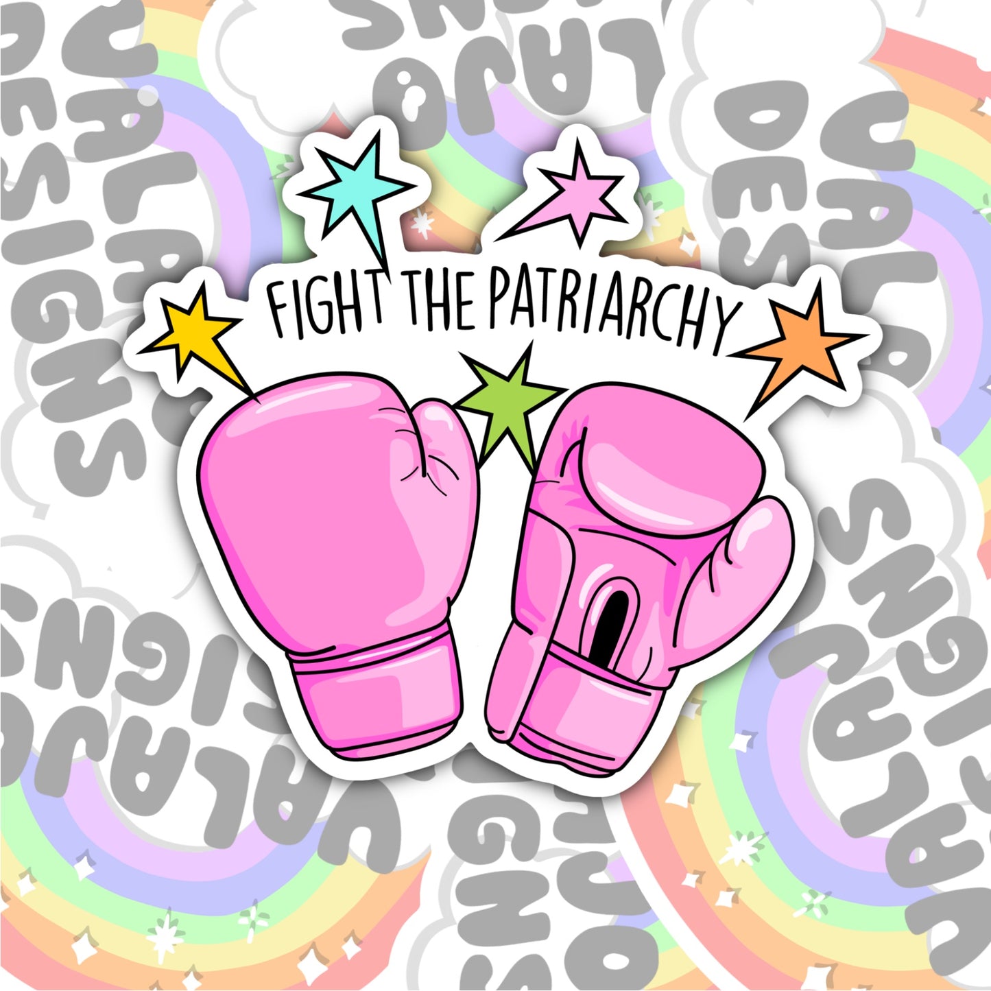Fight The Patriarchy, Waterproof Sticker, Water Bottle Sticker, Kindle Sticker, Laptop Sticker, Social Justice Stickers, Feminist Stickers