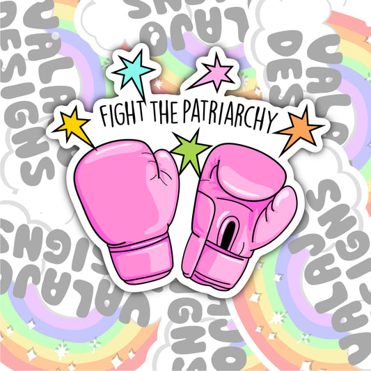Fight The Patriarchy, Waterproof Sticker, Water Bottle Sticker, Kindle Sticker, Laptop Sticker, Social Justice Stickers, Feminist Stickers
