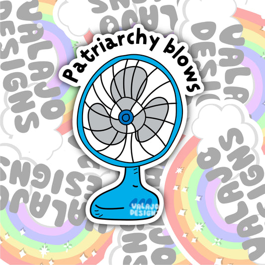 Patriarchy Blows, Waterproof Sticker, Water Bottle Sticker, Kindle Sticker, Laptop Sticker, Social Justice Stickers, Feminist Stickers