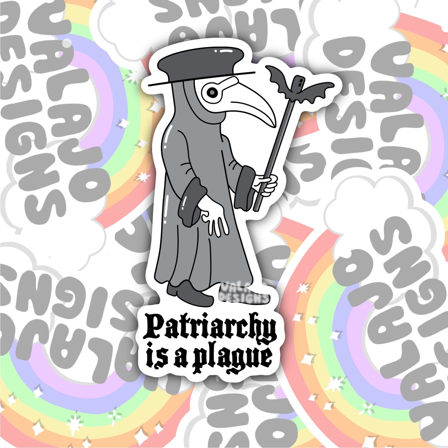 Patriarchy Is The Plague, Waterproof Sticker, Water Bottle Sticker, Kindle Sticker, Laptop Sticker, Social Justice Stickers, Feminist Stickers