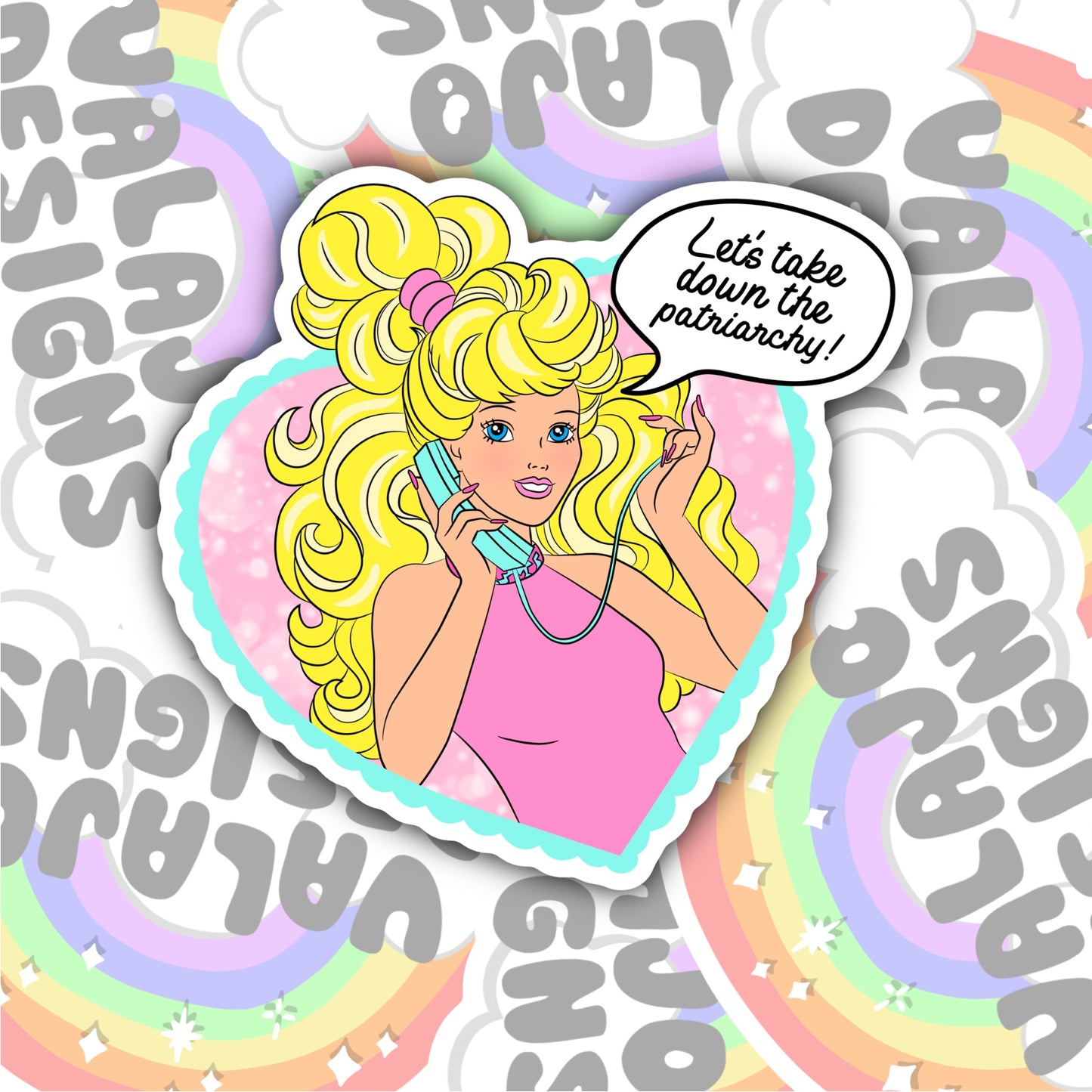 Let's Take Down The Patriarchy, Waterproof Sticker, Water Bottle Sticker, Kindle Sticker, Laptop Sticker, Social Justice Stickers, Feminist Stickers