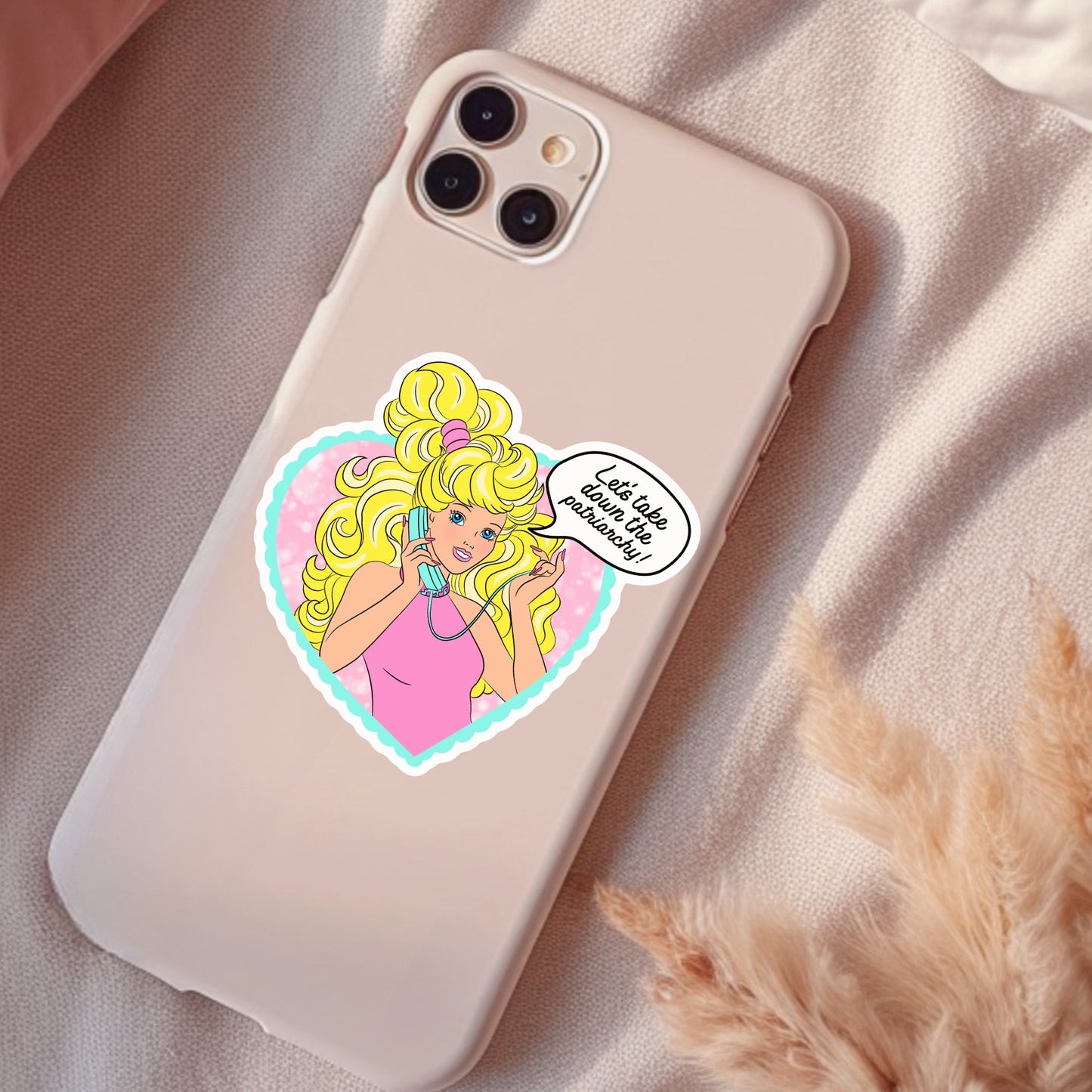 Let's Take Down The Patriarchy, Waterproof Sticker, Water Bottle Sticker, Kindle Sticker, Laptop Sticker, Social Justice Stickers, Feminist Stickers