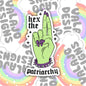 Hex The Patriarchy, Waterproof Sticker, Water Bottle Sticker, Kindle Sticker, Laptop Sticker, Social Justice Stickers, Feminist Stickers
