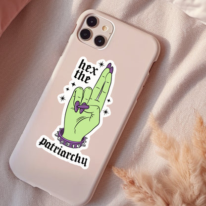 Hex The Patriarchy, Waterproof Sticker, Water Bottle Sticker, Kindle Sticker, Laptop Sticker, Social Justice Stickers, Feminist Stickers