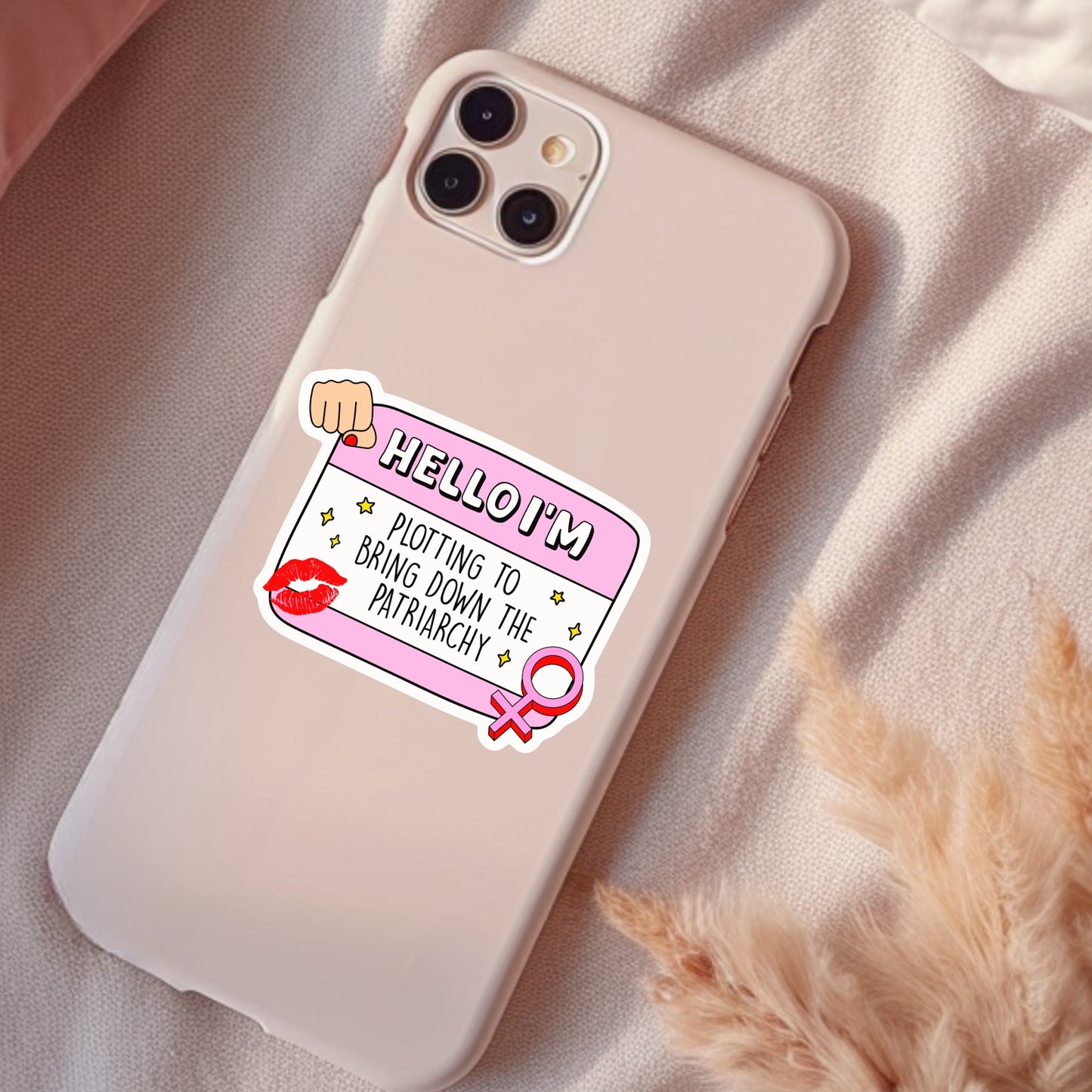 Plotting To Take Down The Plague, Waterproof Sticker, Water Bottle Sticker, Kindle Sticker, Laptop Sticker, Social Justice Stickers, Feminist Stickers