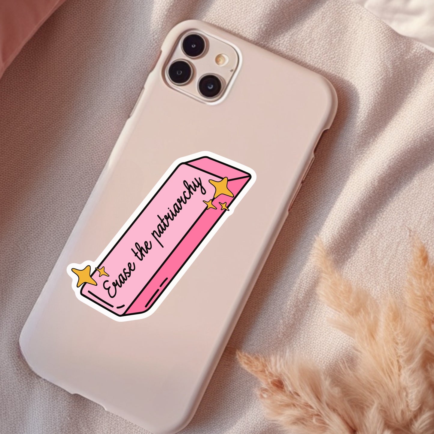 Erase The Patriarchy, Waterproof Sticker, Water Bottle Sticker, Kindle Sticker, Laptop Sticker, Social Justice Stickers, Feminist Stickers