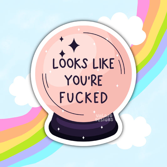 Looks Like You're Fucker, Funny Offensive Waterproof Sticker
