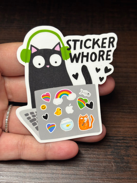 Sticker Whore, Funny Waterproof Sticker