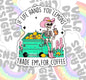 If Life Gives You Lemons, Trade Em' For Coffee, Waterproof Sticker, Water Bottle Sticker, Kindle Sticker, Laptop Sticker