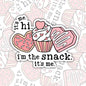 It's Me, Hi, I'm The Snack, Cute Funny Waterproof Sticker, Water Bottle Sticker, Kindle Sticker, Laptop Sticker