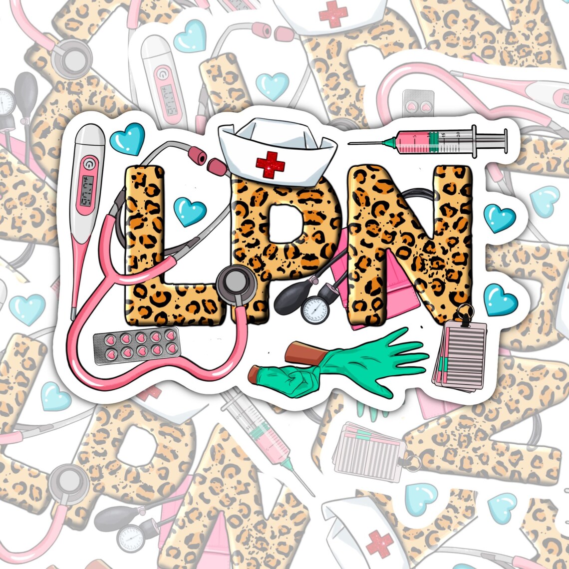 LPN Sticker, Waterproof Sticker, Water Bottle Sticker, Kindle Sticker, Laptop Sticker, Nursing Life, Licensed Practical Nurse Stickers