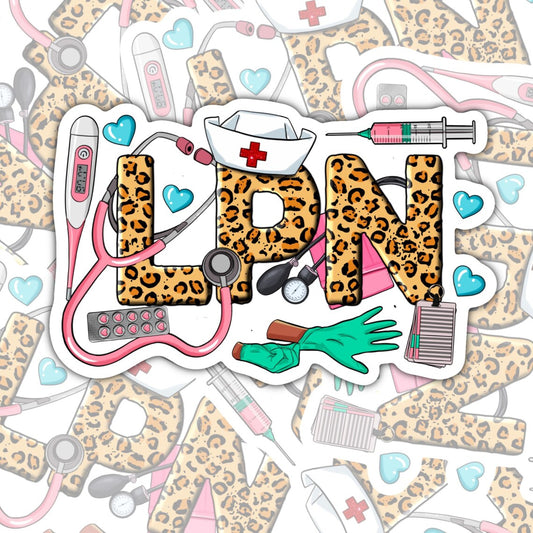 LPN Sticker, Waterproof Sticker, Water Bottle Sticker, Kindle Sticker, Laptop Sticker, Nursing Life, Licensed Practical Nurse Stickers