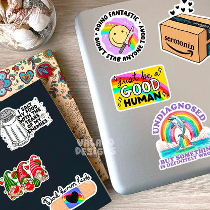 Accept, Adapt, Advocate, Colorful Autism Support Waterproof Sticker, Water Bottle Sticker, Kindle Sticker, Laptop Sticker
