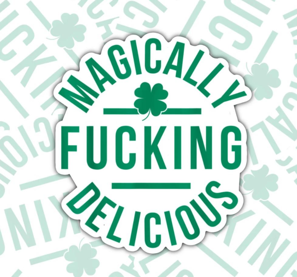 Magically Fucking Delicious, Waterproof Sticker, Water Bottle Sticker, Kindle Sticker, Laptop Sticker
