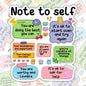 Note To Self, Waterproof Sticker, Mental Health Water Bottle Sticker, Kindle Sticker, Laptop Sticker