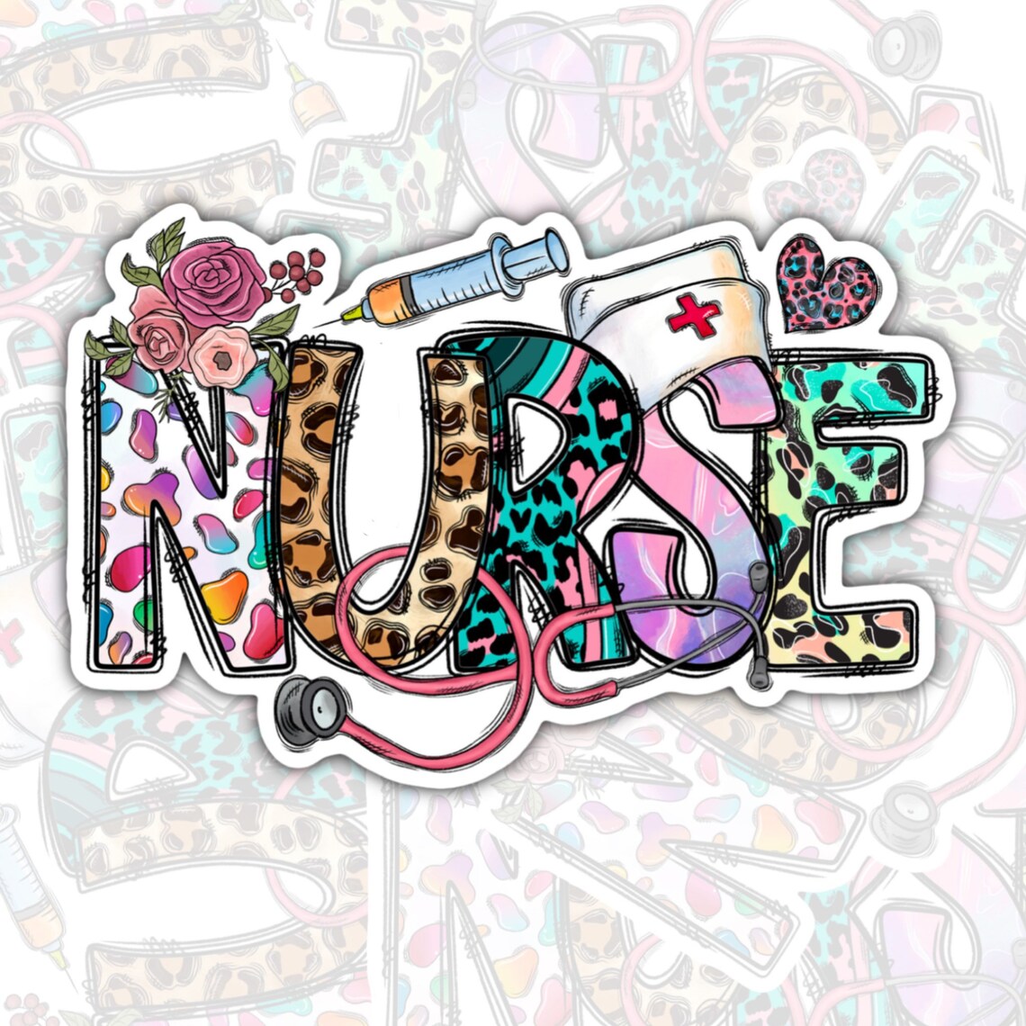 Nurse Sticker, Waterproof Sticker