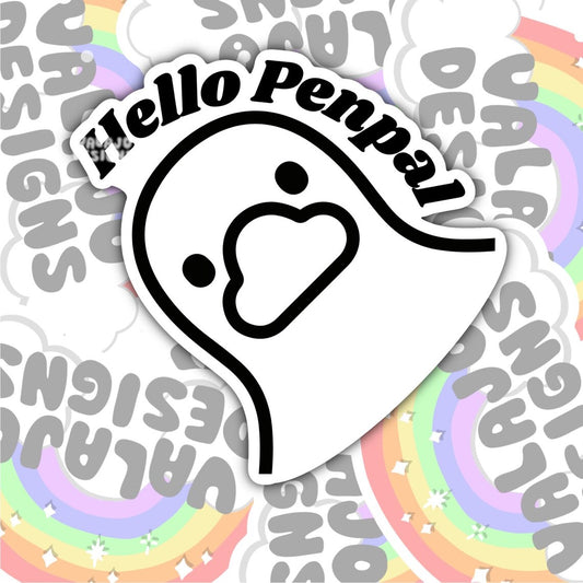 Hello Penpal, Waterproof Sticker, Water Bottle Sticker, Kindle Sticker, Laptop Sticker, Penpal Stickers, Cute Snail Mail And Letter Writing Stickers