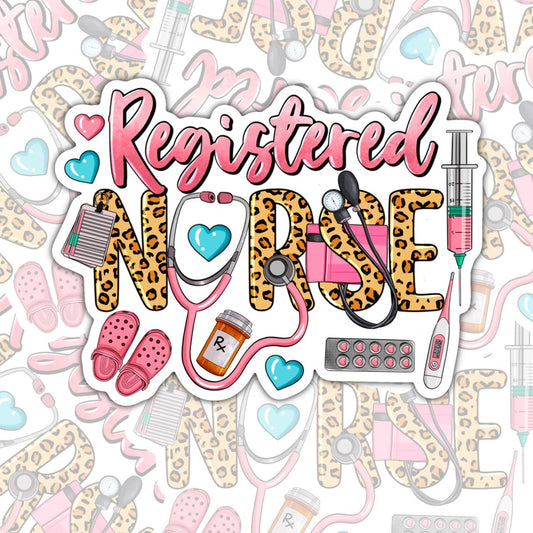 Registered Nurse Stickers, Waterproof Sticker, Water Bottle Sticker, Kindle Sticker, Laptop Sticker, Nursing Life, Register Nurse Stickers