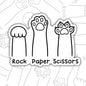 Rock, Paper, Scissors, Funny Cat Lovers Waterproof Sticker, Water Bottle Sticker, Kindle Sticker, Laptop Sticker