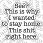 See This Is Why I Wanted To Stay Home, Funny Waterproof Sticker, Sarcastic Water Bottle Sticker, Kindle Sticker, Laptop Sticker
