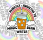 Slightly Addicted To Magic Bean Water, Waterproof Sticker, Water Bottle Sticker, Kindle Sticker, Laptop Sticker