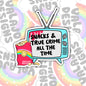Snacks And True Crime, Waterproof Sticker, Water Bottle Sticker, Kindle Sticker, Laptop Sticker, True Crime Addict Stickers